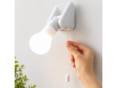 Nástěnná LED lampička k&nbsp;posteli se šňůrkovým vypínačem