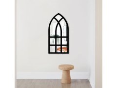 Nástěnné nalepovací zrcadlo ve tvaru okna 44x22 cm 9
