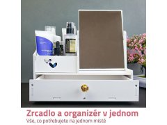 Organizér na kosmetiku se zrcadlem 3