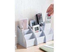 Organizér na stůl s přihrádkami - světle šedý 6