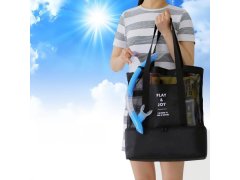 Plážová taška s&nbsp;termo přihrádkou - černá 2