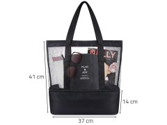 Plážová taška s&nbsp;termo přihrádkou - černá 4