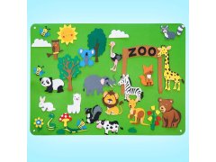 Plstěná výuková deska pro děti - zoo