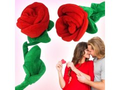 Plyšová červená růže