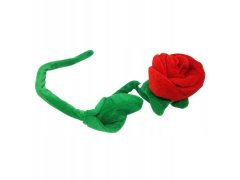 Plyšová červená růže 2