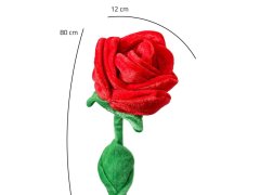 Plyšová červená růže 4