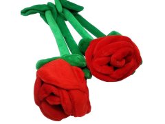 Plyšová červená růže 5
