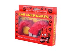 Plyšová pouta - červená 6