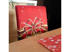 Potah na židli s vánočním motivem - zvonky 2