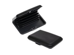 Praktická dokladovka/kovové pouzdro na karty - černá