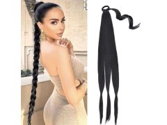 Příčesek do vlasů cop 85 cm - černý 16