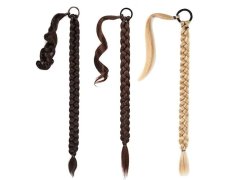 Příčesek do vlasů cop 85 cm - černý 3