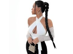 Příčesek do vlasů cop 85 cm - černý 4