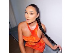 Příčesek do vlasů cop 85 cm - černý 9