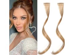 Příčesek do vlasů na klipu melír - tmavá blond 8