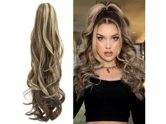Příčesek do vlasů vlnitý culík 60 cm - melír