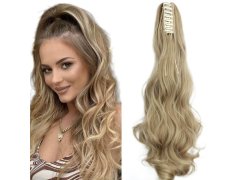 Příčesek do vlasů vlnitý culík 60 cm - plavý