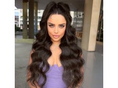 Příčesek do vlasů vlnitý culík 60 cm - tmavě hnědý 6