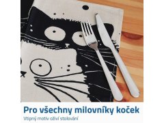 Prostírání na stůl kočka - koukající 2