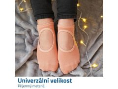Protiskluzové ponožky - béžové 3