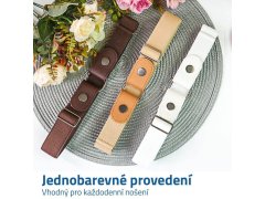 Pružný pásek jednobarevný - bílý 3