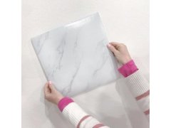 PVC samolepicí podlahové čtverce 30x30 cm - bílý mramor 2