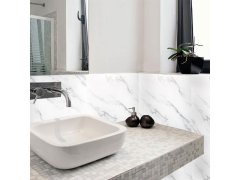 PVC samolepicí podlahové čtverce 30x30 cm - bílý mramor 3