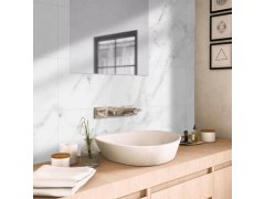 PVC samolepicí podlahové čtverce 30x30 cm - bílý mramor 8