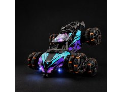 RC sportovní transformující auto na dálkové ovládání - 360° rotace, LED a&nbsp;kouřové efekty