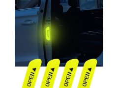 Reflexní samolepky na auto 4 ks - žluté
