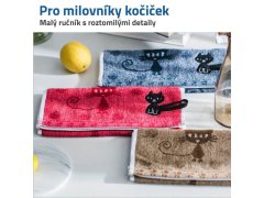 Ručník s kočkou 50x25 cm - červený 3