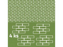 Šablony na malování zdi 4 ks - cihly 12