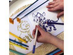 Šablony zvířátek na malování 13x13 cm 12 ks 3