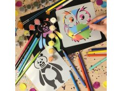 Šablony zvířátek na malování 13x13 cm 12 ks 4