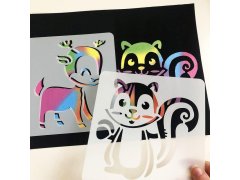 Šablony zvířátek na malování 13x13 cm 12 ks 5