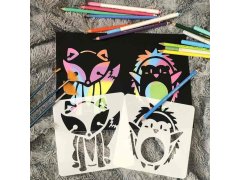 Šablony zvířátek na malování 13x13 cm 12 ks 7