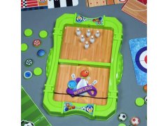 Sada sportovních stolních her 6v1 - fotbal, basketbal, curling, závody, kuželky, bowling 4