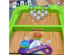 Sada sportovních stolních her 6v1 - fotbal, basketbal, curling, závody, kuželky, bowling 9