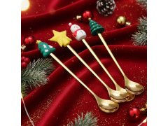 Sada vánočních lžiček v&nbsp;dárkové krabiččce 4 ks