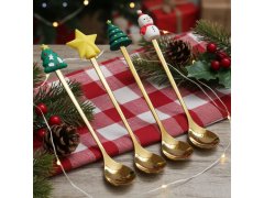Sada vánočních lžiček v&nbsp;dárkové krabiččce 4 ks 12