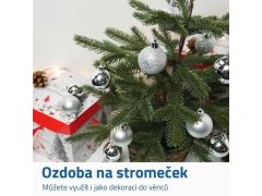 Sada vánočních ozdob 24 ks - stříbrné 2