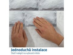 Samolepící kamenné obklady 10 ks - bílé 3