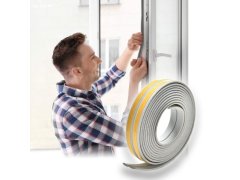 Samolepící těsnění do oken a dveří 2,5 m - šedé 7