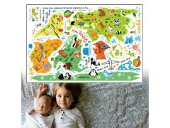 Samolepka na zeď - dětská mapa světa 6