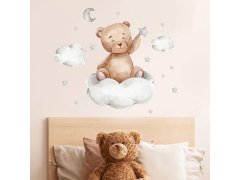 Samolepky na zeď medvídek - na obláčku 7