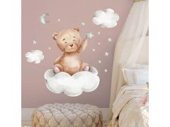 Samolepky na zeď medvídek - na obláčku 8
