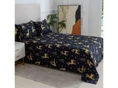 Set vánočního prostěradla 200 x 240 cm a&nbsp;2 povlaků na polštář 50 x 70 cm 2