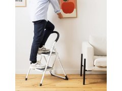 Skládací kovové schůdky 2 stupně 83 cm 3