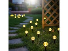 Solární LED světlo do země s bublinkovým efektem - 10 světelných bodů