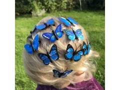 Sponky do vlasů motýlci 10 ks - modré 4